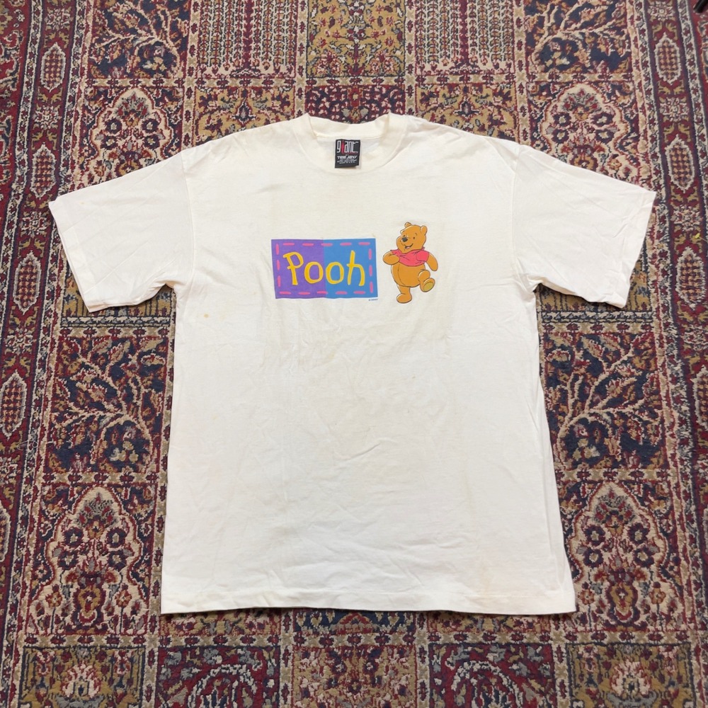 VTG Rare 1991 Disney Winnie the Pooh Shirt Giant Tee Jays White XL USA Big Logo